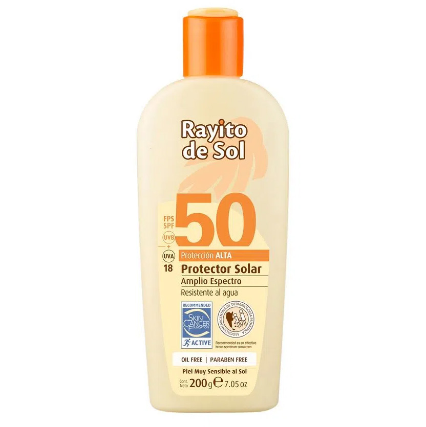 RAYITO DE SOL PROTECTOR SOLAR FPS 50 X 200 G.